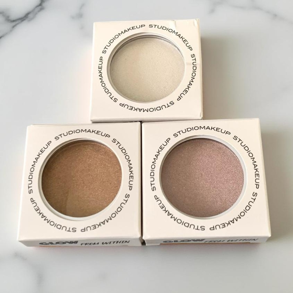 New Glow from within by StudioMakeup set of 3 x highlighter SHL-01 SHL-02 SHL-04